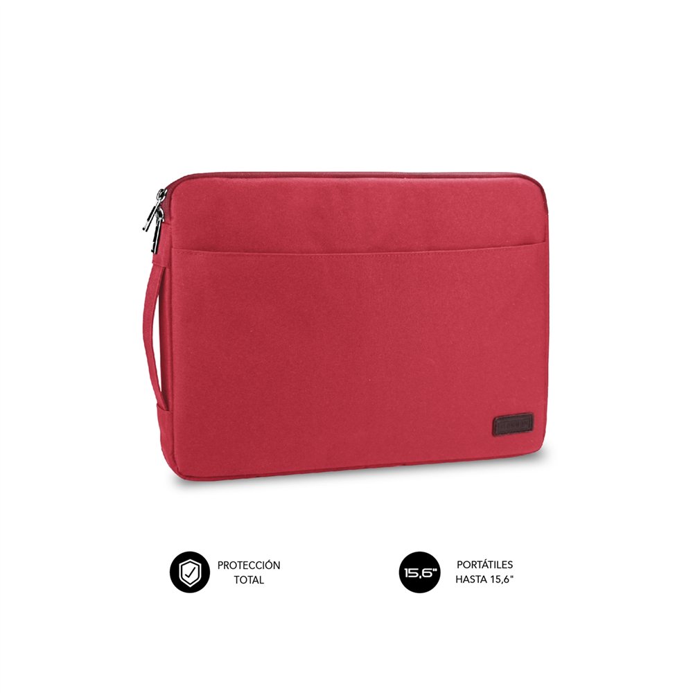 funda subblim urban laptop sleeve para portatiles de 15.6p rojo sub-ls-0ps0103