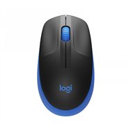 Logitech m190 ratón inalámbrico ambidextro óptico 1000dpi negro azul 910-005907