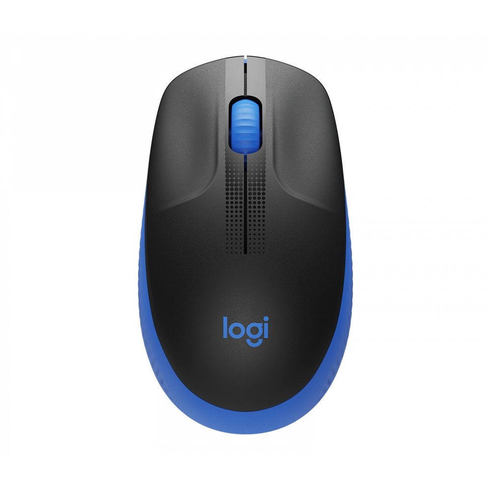 Logitech m190 ratón inalámbrico ambidextro óptico 1000dpi negro azul 910-005907