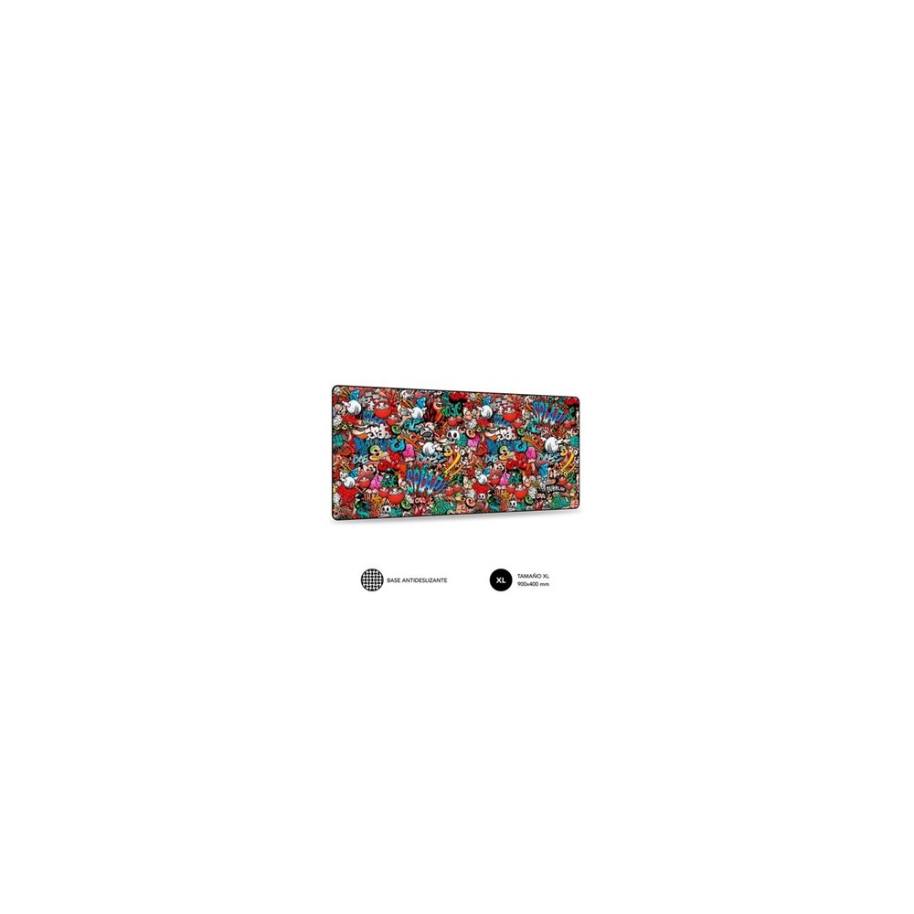 Alfombrilla subblim grafitti xl 900 x 400 x 3mm sub-mp-01puw02