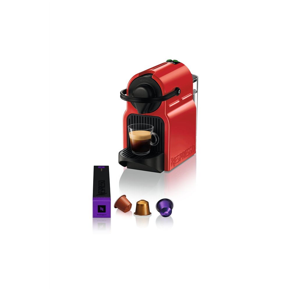 Krups inissia xn1005 ruby red pod coffee machine 07 l