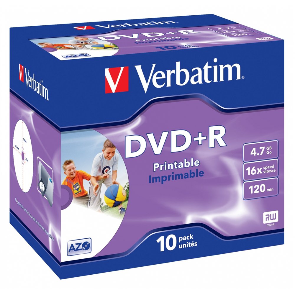 Dvd verbatim 43508 dvd en blanco 4,7 gb dvd+r 10 pieza(s) dvdver00045b