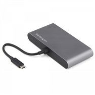 Startech.com mini docking station thunderbolt 3 mini replicador de puertos tb3 para dos monitores displayport de 4k a 60hz gris 