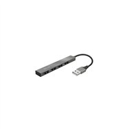 Hubt trust halyx usb 2.0 480 mbit/s 4puertos aluminio 23786