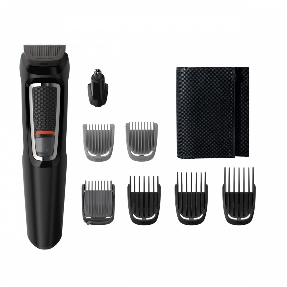 Philips multigroom series 3000 recortadora 8 en 1 con 8 herramientas negro mg3730/15