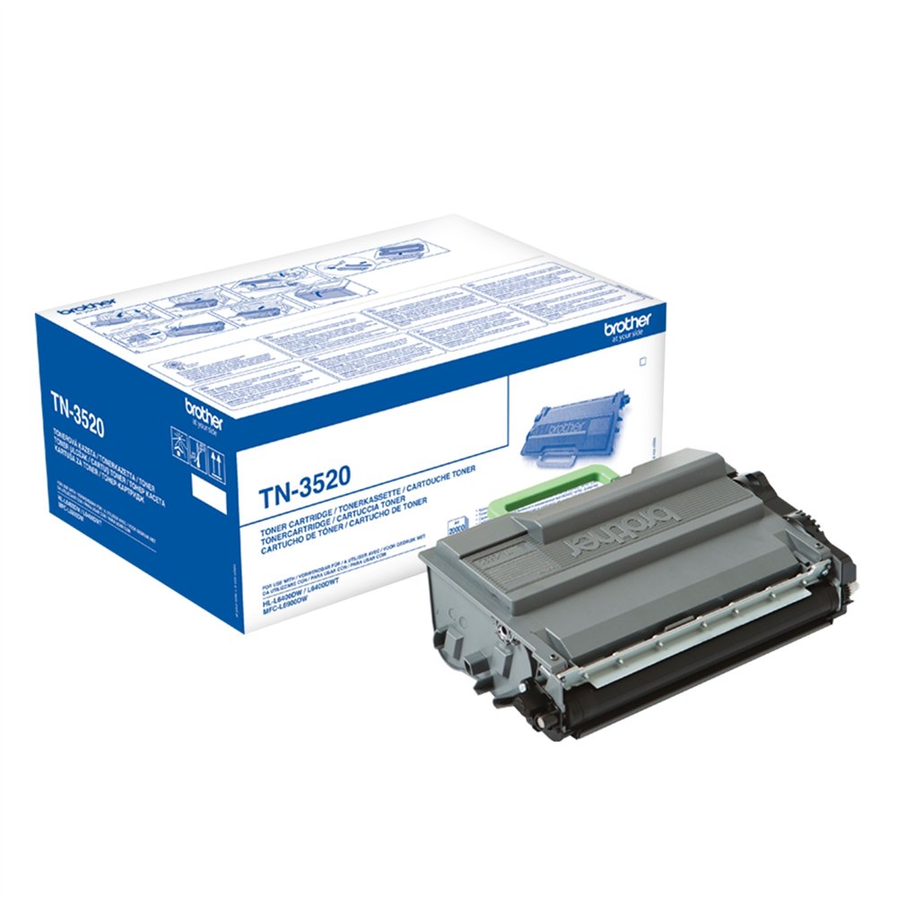 Brother tn-3520 cartucho de tóner 1 pieza original negro