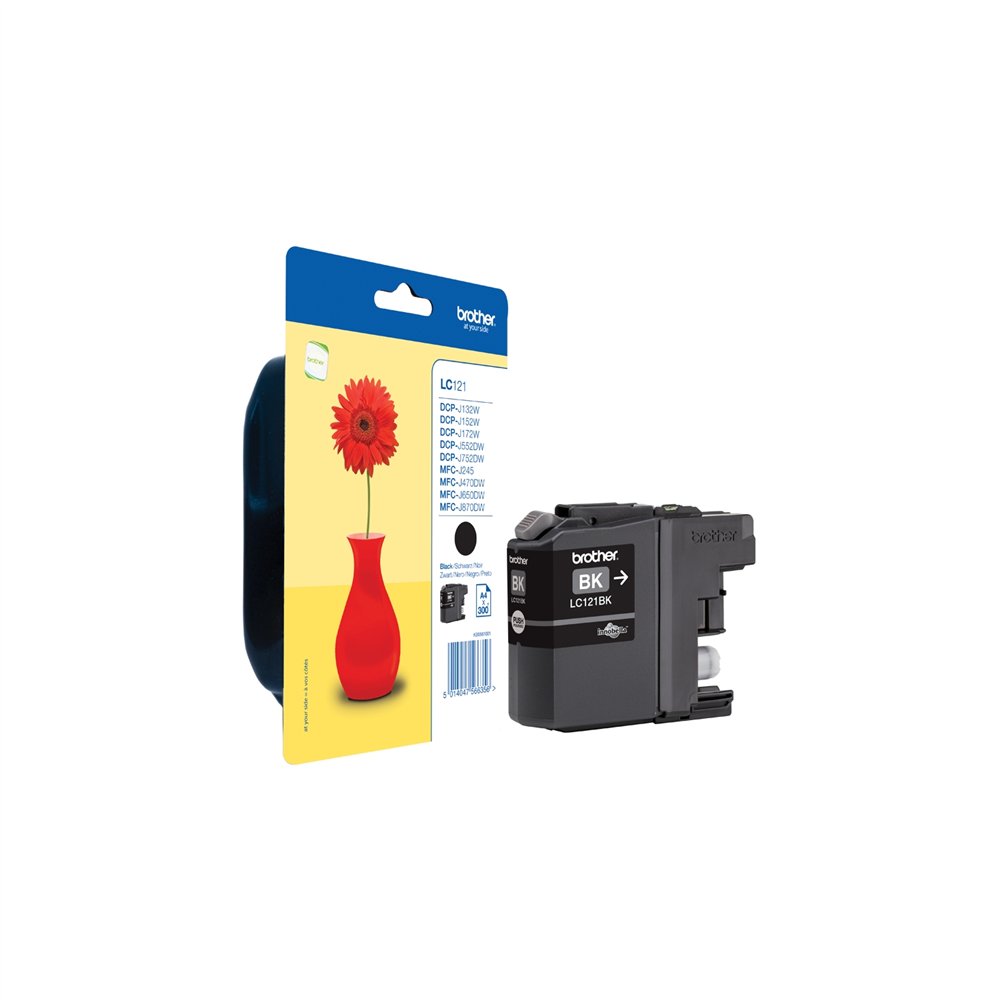 Cartucho de tinta brother original negro lc121bk