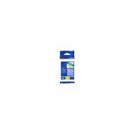 Cinta laminada brother blanco sobre azul tze 12mm tze535