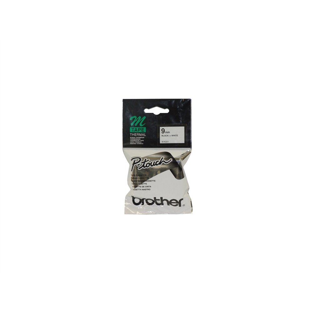 Brother mk221 cinta para impresora de etiquetas negro sobre blanco