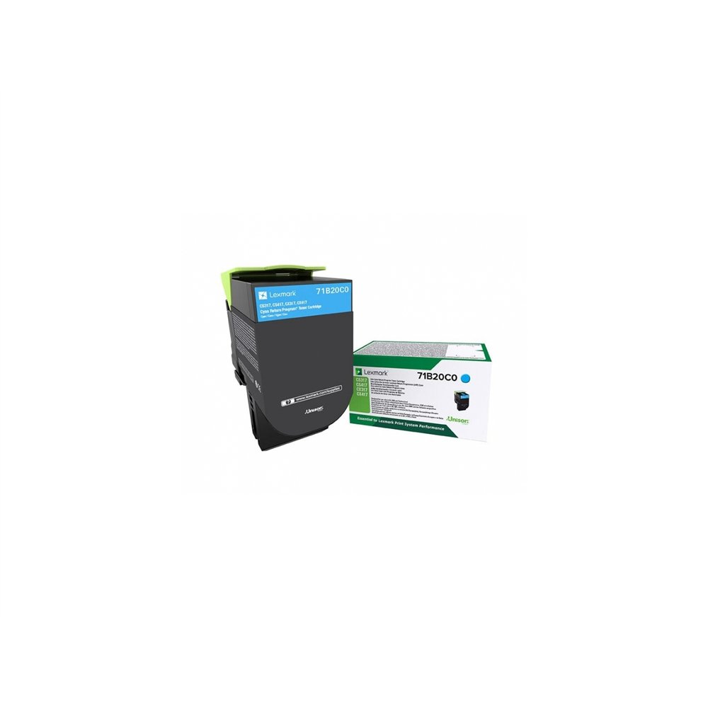 Lexmark 71b20c0 cartucho de tóner 1 pieza original cian