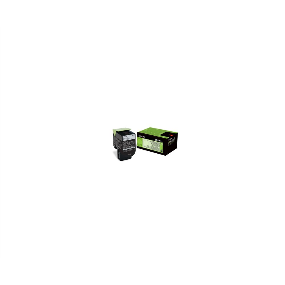 Lexmark 802K toner 1 pieza Original Negro