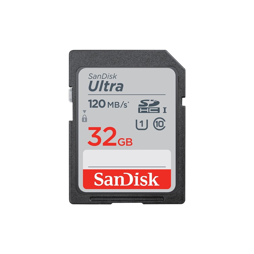 memoria sdhc sandisk ultra flash 32gb uhs-i class 1 u1 v10 negro sdsdun4-032g-gn6in