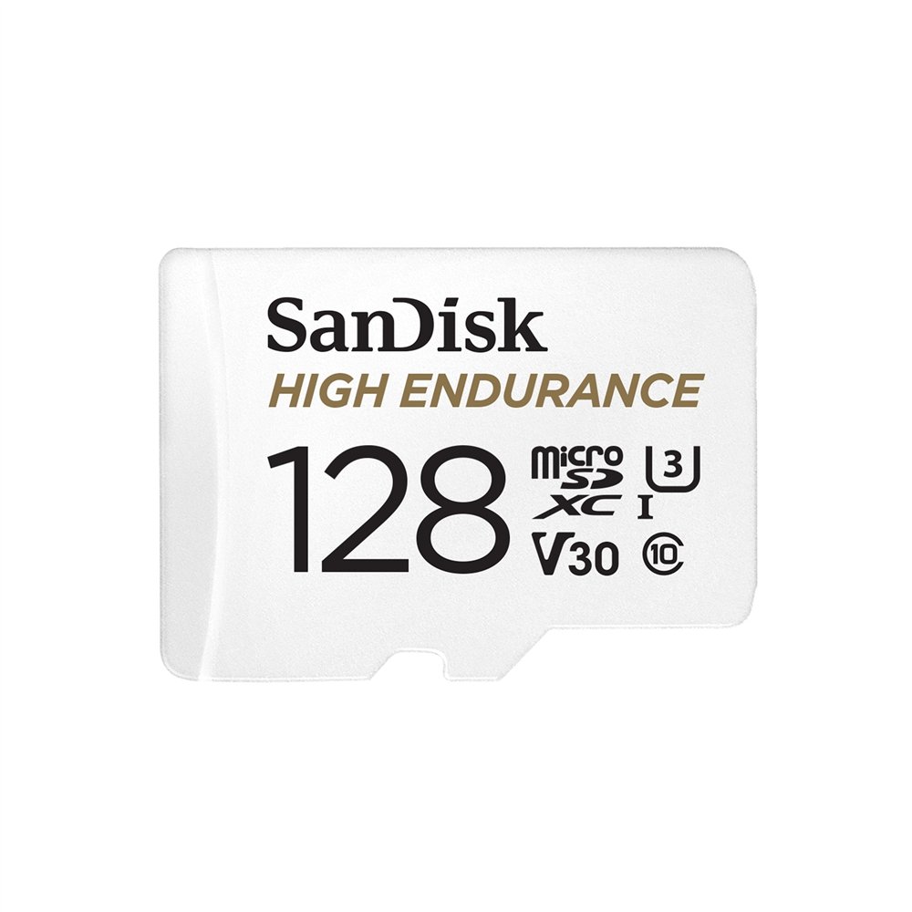 Memoria microsdxc sandisk high endurance flash 128gb uhs-i class 3 v30 blanco sdsqqnr-128g-gn6ia