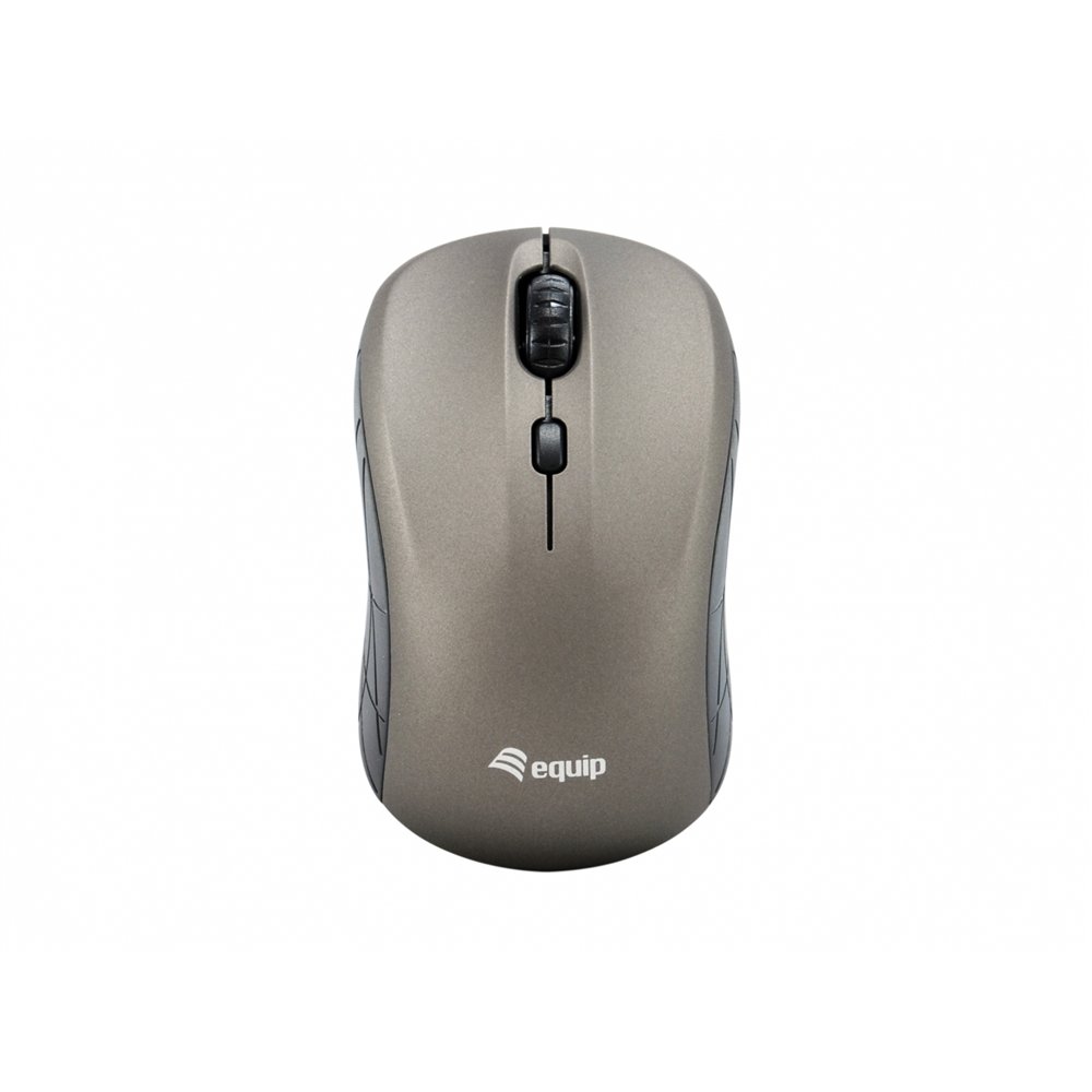 Raton equip ambidextro rf inalambrico optico 1600dpi gris 245109