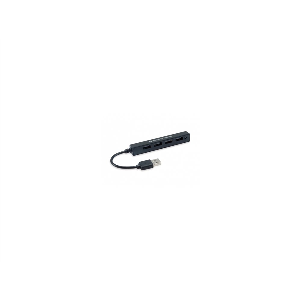 Hub conceptronic usb 2.0 4 puertos 480 mbit/s negro hubbies05b