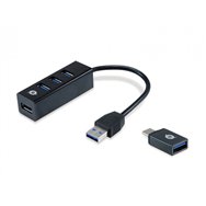 Conceptronic hubbies04b hub usb 3.2 gen 1 (3.1 gen 1) tipo-a 4puertos 5000 mbit/s negro