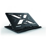 conceptronic ergo soporte con refrigeracion para portatil 15.6p negro