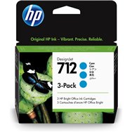 Hp 712 pack 3 cartucho de tinta original cian