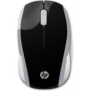 Hp wireless mouse 200 í?ptico 1000 dpi 2.4 ghz ambidextro negro, plata