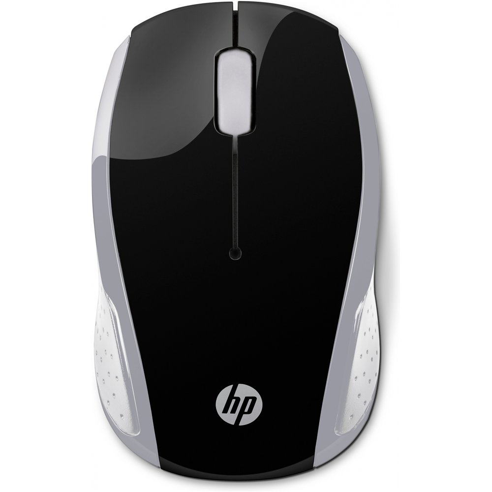 Hp wireless mouse 200 í?ptico 1000 dpi 2.4 ghz ambidextro negro, plata