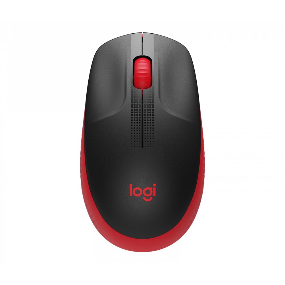 logitech m190 raton ambidextro rf inalambrico optico 1000dpi negro rojo