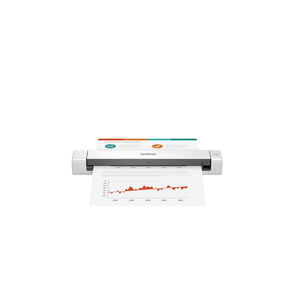 Brother ds-640 escaner portatil 300 x 300dpi usb micro usb-b blanco