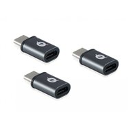 conceptronic cambiador de género para cable usb 2.0 type-c usb 2.0 micro negro