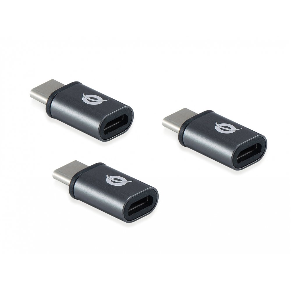 conceptronic cambiador de género para cable usb 2.0 type-c usb 2.0 micro negro