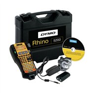 dymo rhino 5200 kit impresora de etiquetas transferencia térmica 180 x 180 dpi abc negro, amarillo