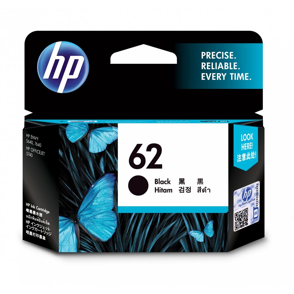 Hp 62 cartucho original rendimiento estã¡ndar negro