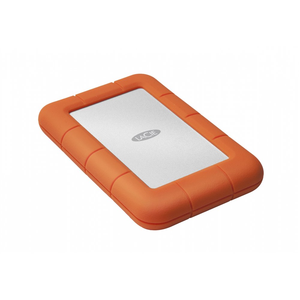 Lacie rugged mini disco duro externo hdd 2.5" 1000 gb naranja, plata