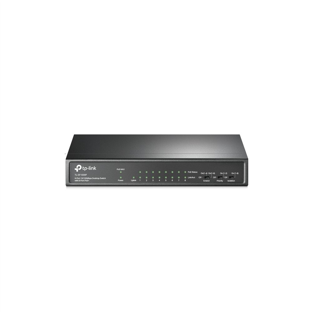 tp-link switch no administrado fast ethernet (10/100) energí­a sobre ethernet (poe) negro