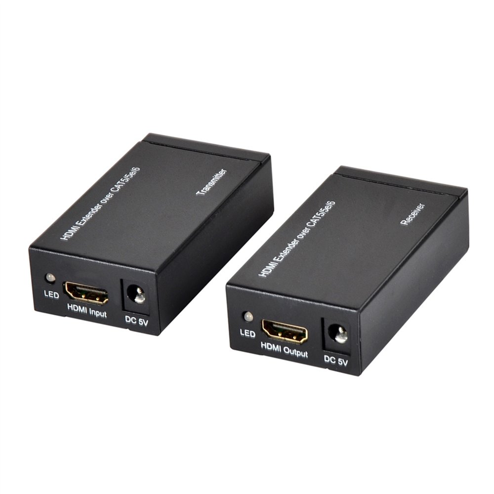 Ewent extensor audio video transmisor y receptor de seã±ales av negro