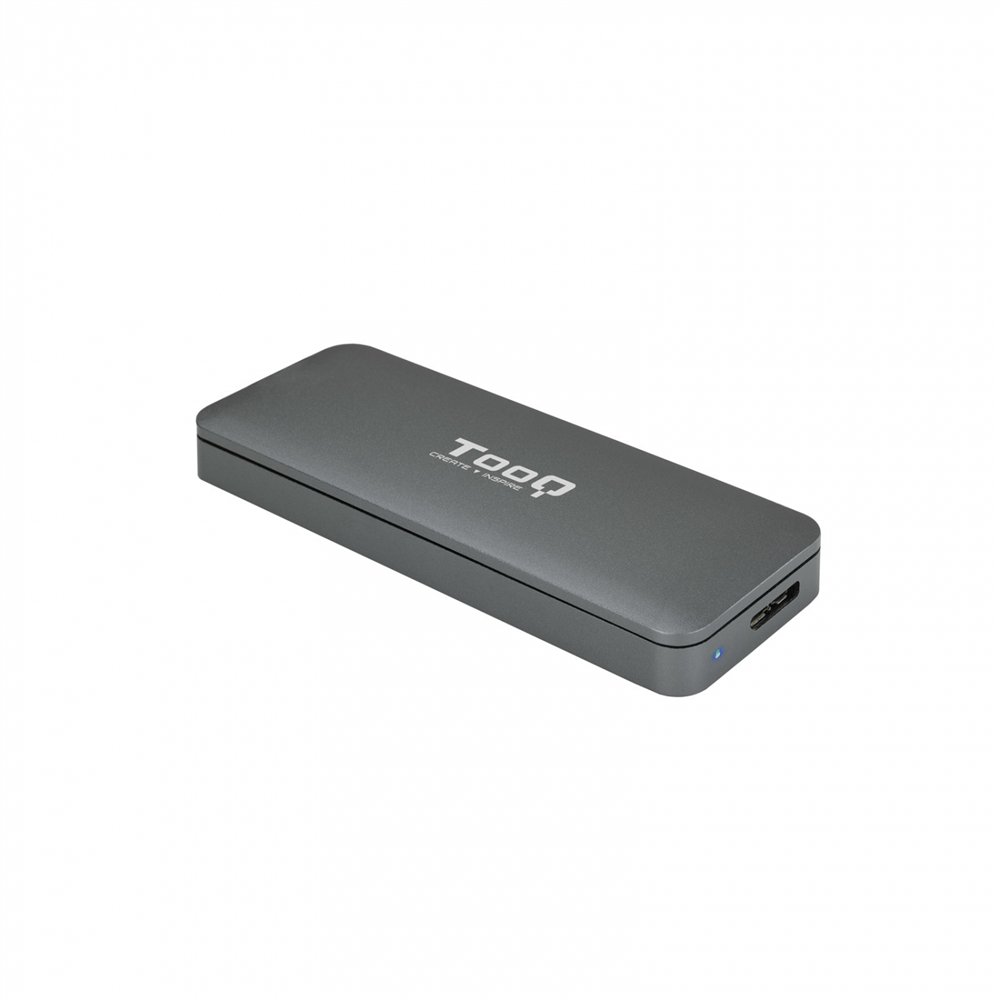 Tooq caja para disco duro externo (ssd) m.2 gris