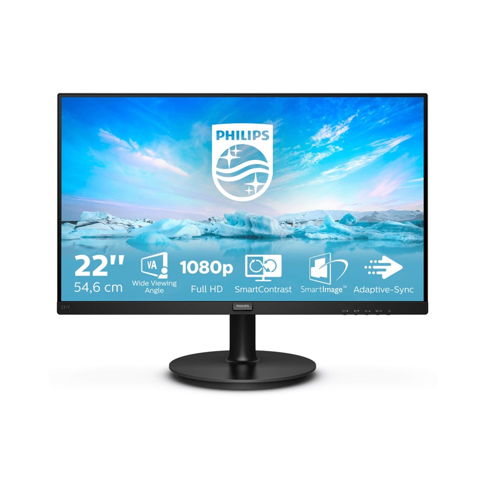 Philips v line 221v8/00 pantalla para pc 54,6 cm (21.5")  full hd led negro