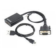 Gembird a-vga-hdmi-01 adaptador de cable de ví­deo 0,15 m hdmi 19 pin negro