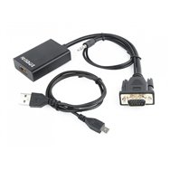Gembird a-vga-hdmi-01 adaptador de cable de ví­deo 0,15 m hdmi 19 pin negro
