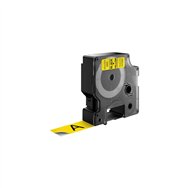 dymo d1 etiquetas estandar negro sobre amarillo 19mm x 7m poliester