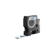 Dymo d1 etiquetas estandar negro sobre transparente 19mm x 7m poliester