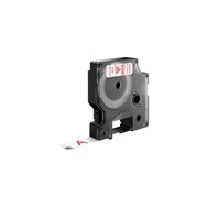 Dymo d1 etiquetas estandar rojo sobre blanco 12mm x 7m poliester