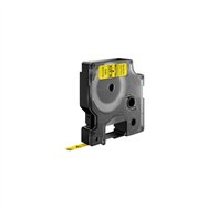 Dymo d1 etiquetas estandar negro sobre amarillo 6mm x 7m poliester