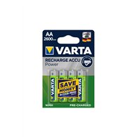 Varta blister 4 pilas recargables aa 2600mah verde plata