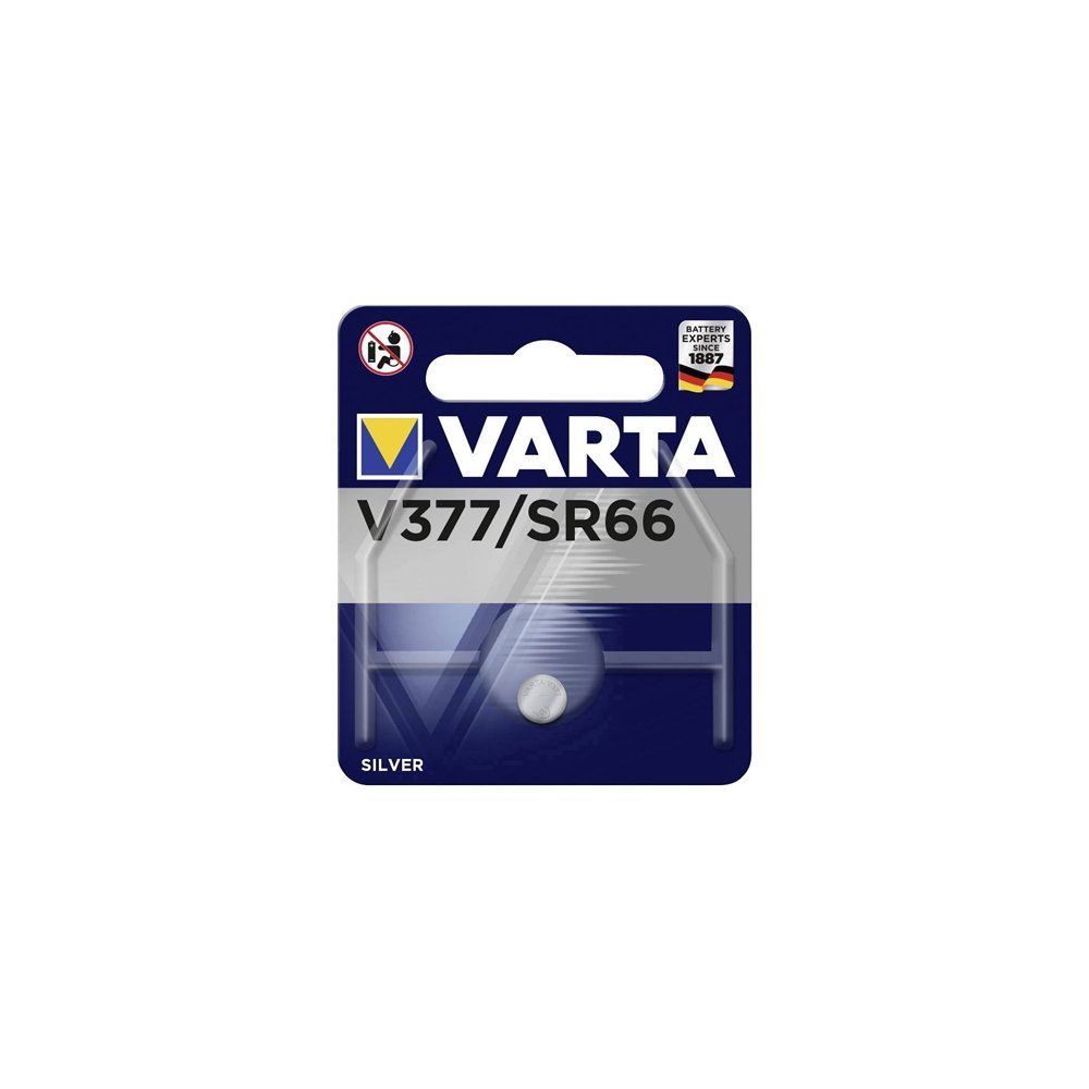 Varta pila boton v377 sr66 oxido de plata 27mah plata