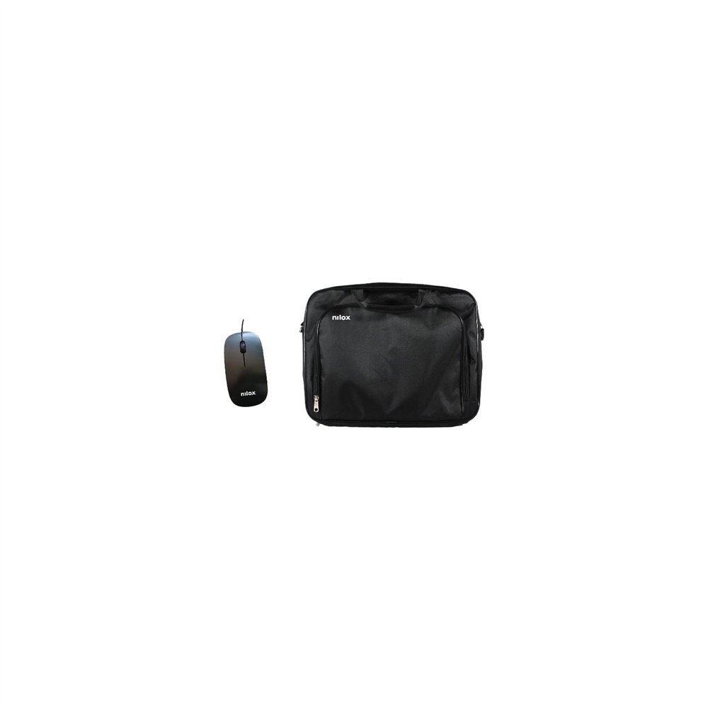 Nilox maletin para portatil 15.6p essential 2 poliester + raton optico usb negro