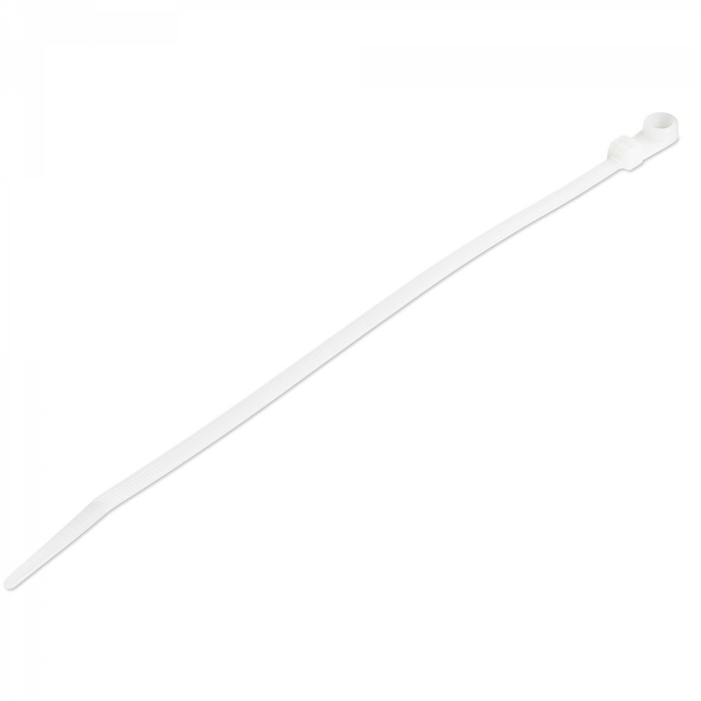 startech.com bridas sujetacables de 20cm con perforación de montaje - 4 mm de ancho, para grupo de cables de 52 mm, soportan 22 