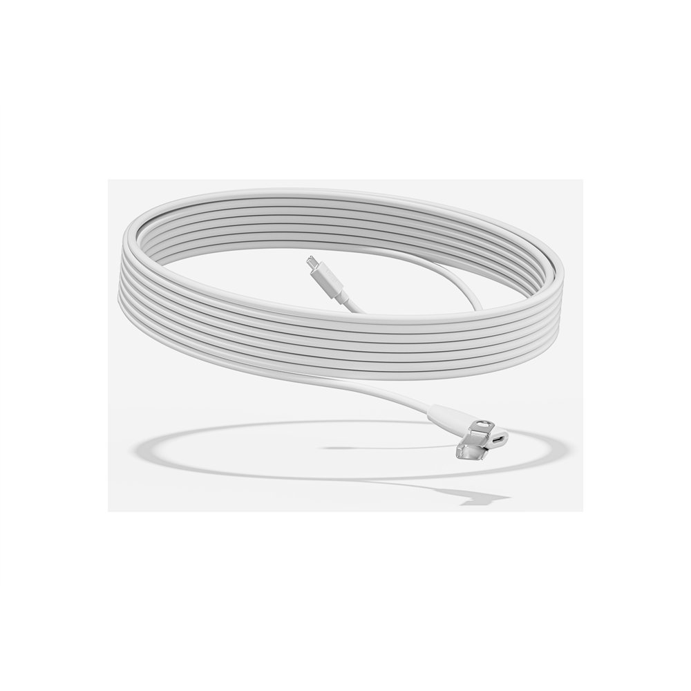 logitech rally mic pod cable de extension blanco