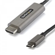 Startech.com adaptador cable hdmi estandar macho a usb tipo-c macho utra hd 4k de 60hz con hdr10 negro plata