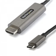 startech.com adaptador cable hdmi estandar macho a usb tipo-c macho utra hd 4k de 60hz con hdr10 negro plata