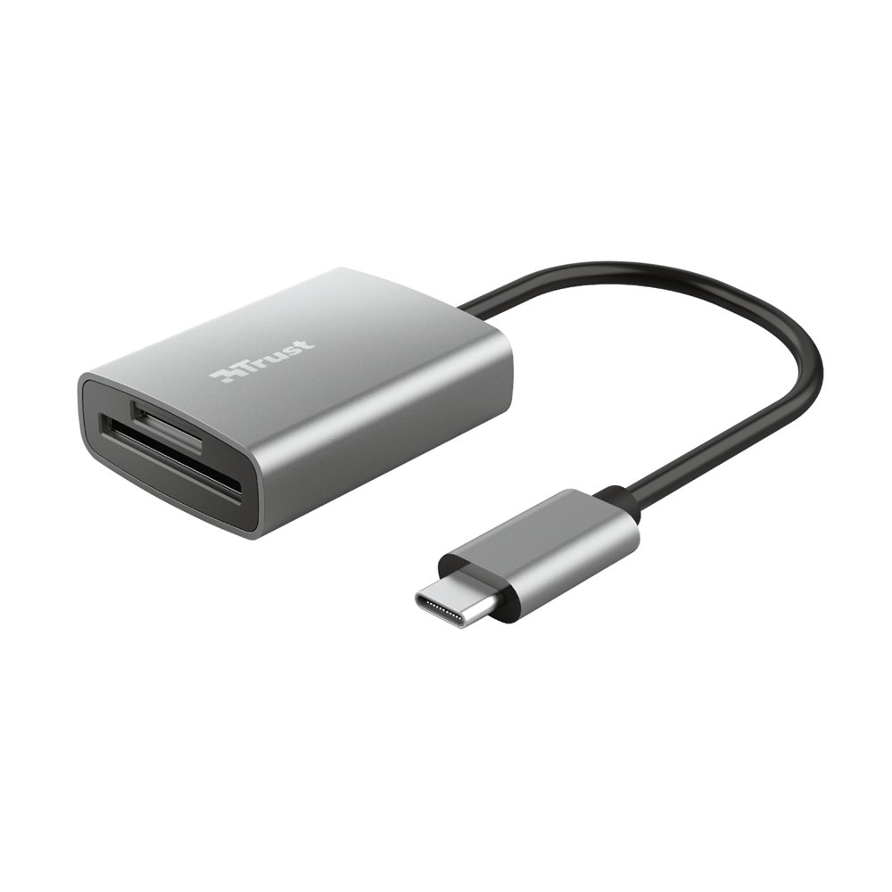 Trust 24136 lector de tarjeta usb 3.2 gen 1 (3.1 gen 1) tipo-c aluminio