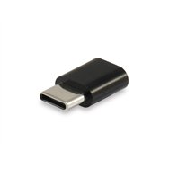 equip cambiador de género para cable usb c micro usb b negro